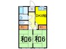 常磐線（東北地方）/相馬駅 徒歩14分 1階 築35年 2DKの間取り