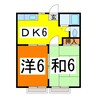 常磐線（東北地方）/相馬駅 徒歩15分 2階 築36年 2DKの間取り