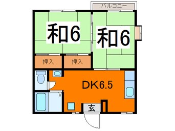 間取図 常磐線（東北地方）/相馬駅 徒歩20分 2階 築30年