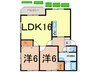 常磐線（東北地方）/相馬駅 徒歩16分 1階 築19年 2LDKの間取り