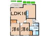 常磐線（東北地方）/相馬駅 徒歩16分 2階 築18年 2LDKの間取り