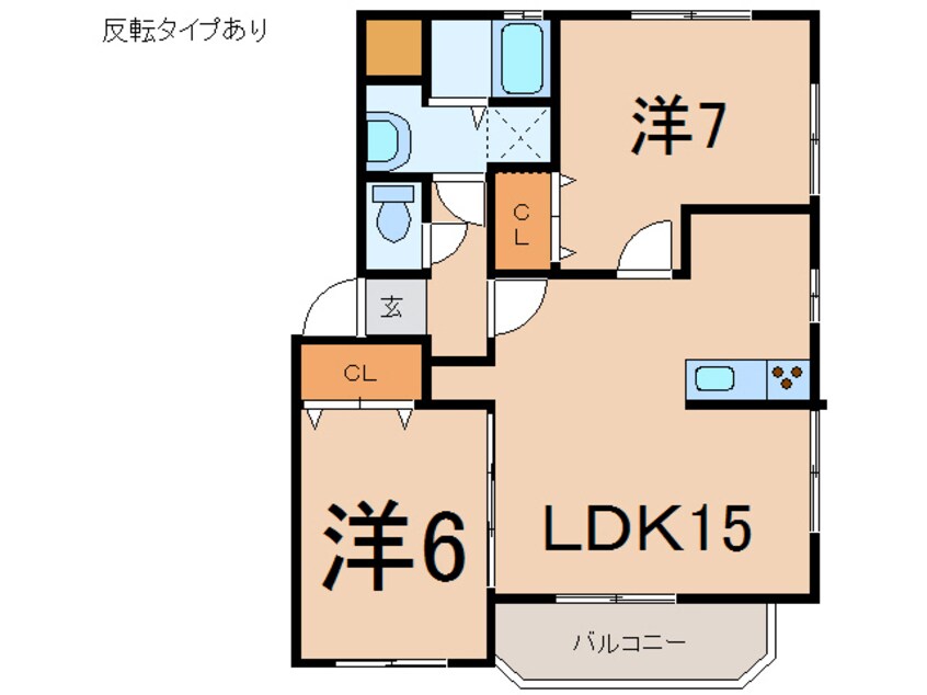 間取図 常磐線（東北地方）/相馬駅 徒歩15分 1階 築18年