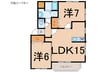 常磐線（東北地方）/相馬駅 徒歩15分 2階 築19年 2LDKの間取り