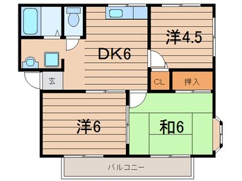間取図 常磐線（東北地方）/相馬駅 徒歩19分 1階 築26年
