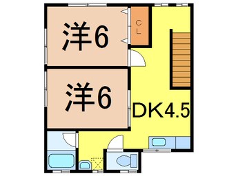 間取図 常磐線（東北地方）/相馬駅 徒歩15分 2階 築26年