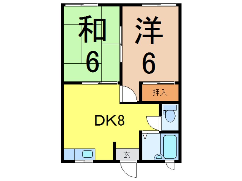 間取図 常磐線（東北地方）/相馬駅 徒歩19分 1階 築35年