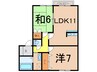 常磐線（東北地方）/相馬駅 徒歩6分 2階 築25年 2LDKの間取り