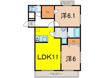 間取図 常磐線（東北地方）/相馬駅 徒歩20分 3階 築14年