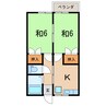常磐線（東北地方）/相馬駅 徒歩16分 2階 築37年 2Kの間取り