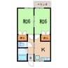 常磐線（東北地方）/相馬駅 徒歩16分 2階 築37年 2Kの間取り