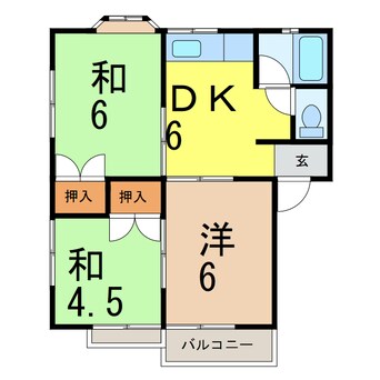 間取図 常磐線（東北地方）/相馬駅 徒歩10分 1階 築32年