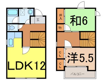 間取図 常磐線（東北地方）/相馬駅 徒歩16分 1-2階 築31年