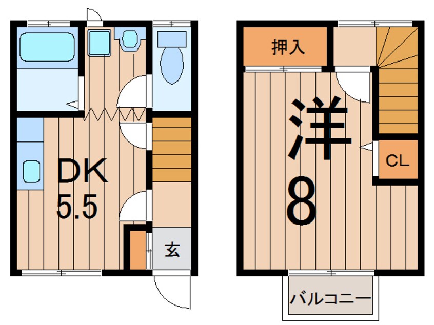 間取図 常磐線（東北地方）/相馬駅 徒歩24分 1-2階 築13年