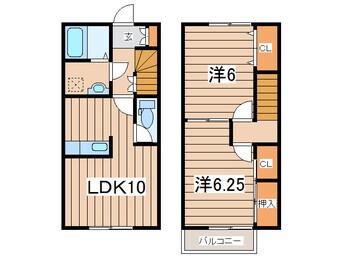 間取図 常磐線（東北地方）/相馬駅 徒歩24分 1-2階 築10年