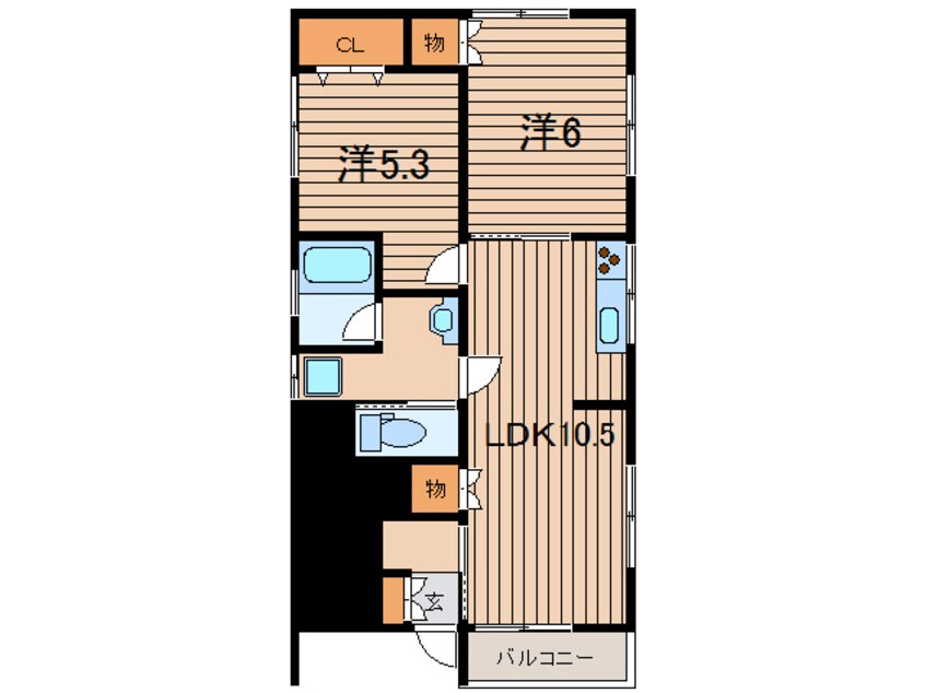 間取図 常磐線（東北地方）/相馬駅 徒歩12分 1階 築11年