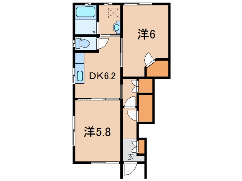 間取図 常磐線（東北地方）/相馬駅 徒歩30分 1階 築10年