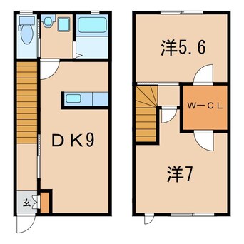 間取図 常磐線（東北地方）/相馬駅 徒歩17分 1-2階 築12年