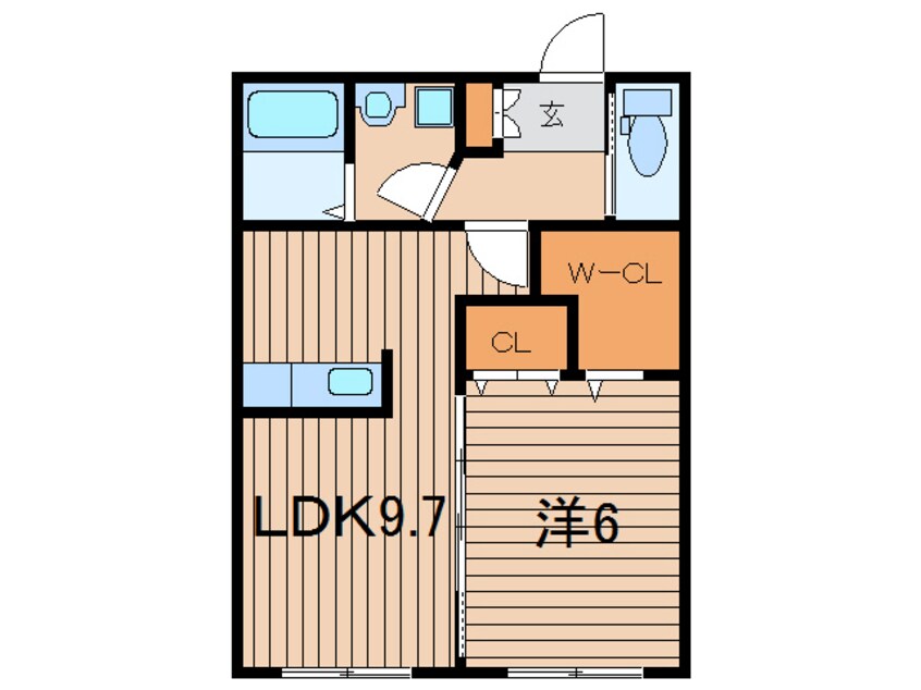 間取図 常磐線（東北地方）/相馬駅 徒歩35分 2階 築8年