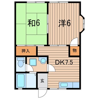 間取図 常磐線（東北地方）/相馬駅 車移動　5分3.2km 1階 築32年