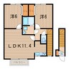 常磐線（東北地方）/相馬駅 徒歩28分 2階 築20年 2LDKの間取り