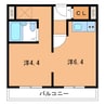 常磐線（東北地方）/木戸駅 徒歩7分 2階 築8年 1Rの間取り