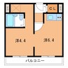 常磐線（東北地方）/木戸駅 徒歩7分 2階 築8年 1Rの間取り