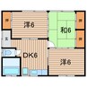 桜ケ丘貸家 3DKの間取り