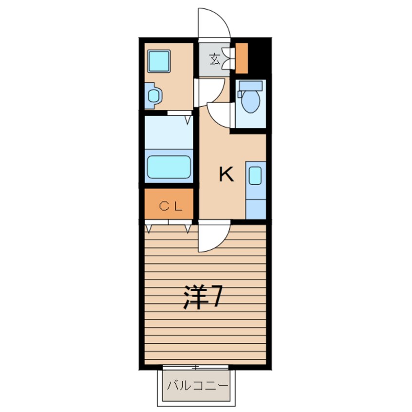 間取図 常磐線（東北地方）/駒ケ嶺駅 徒歩33分 2階 築4年