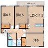 常磐線（東北地方）/相馬駅 徒歩15分 2階 築20年 3LDKの間取り