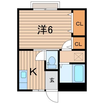 間取図 常磐線（東北地方）/相馬駅 徒歩20分 2階 築6年