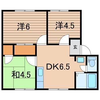 間取図 常磐線（東北地方）/原ノ町駅 徒歩17分 1階 築33年