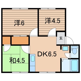 間取図 常磐線（東北地方）/原ノ町駅 徒歩17分 2階 築33年