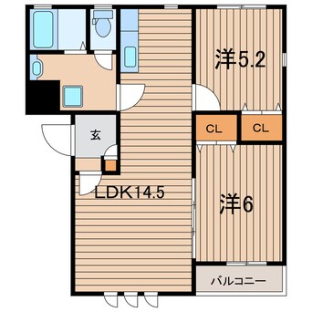 間取図 常磐線（東北地方）/相馬駅 徒歩17分 1階 築19年