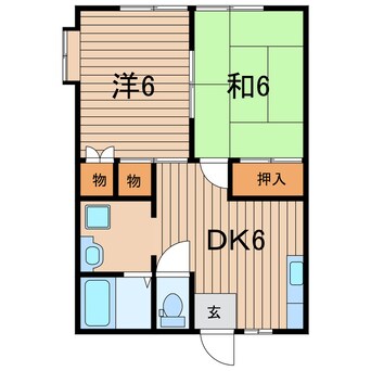 間取図 常磐線（東北地方）/鹿島駅 徒歩13分 1階 築25年