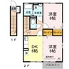 常磐線（東北地方）/駒ケ嶺駅 徒歩28分 2階 築18年 2DKの間取り