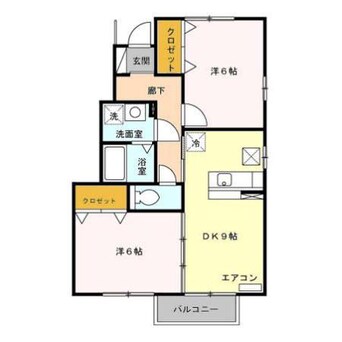 間取図 常磐線（東北地方）/駒ケ嶺駅 徒歩38分 1階 築18年