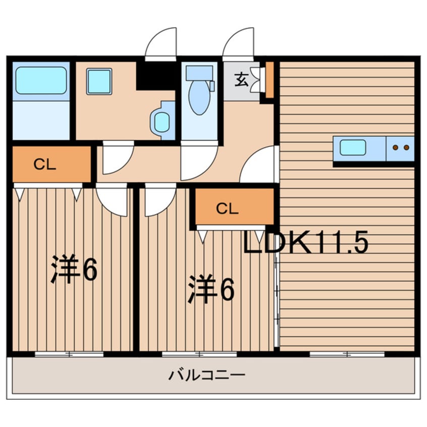 間取図 常磐線（東北地方）/相馬駅 徒歩15分 1階 築11年