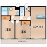 常磐線（東北地方）/相馬駅 徒歩15分 2階 築11年 2LDKの間取り