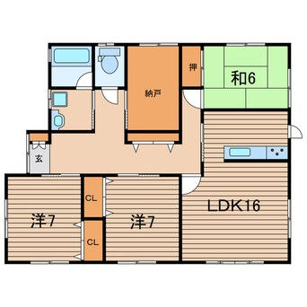 間取図 常磐線（東北地方）/相馬駅 徒歩32分 1階 築12年