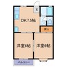 ファミーユ新倉敷 2DKの間取り