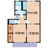 ロイヤルパレス新倉 2DKの間取り