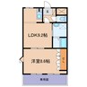 エクレセンス 1LDKの間取り
