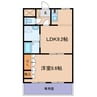 エクレセンス 1LDKの間取り