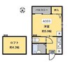 玉島長尾ハイツA・B 1Kの間取り