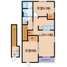 ミルトC・D 2LDKの間取り