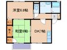 セジュール小泉 2DKの間取り