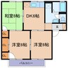 コーポジョイフル 3DKの間取り