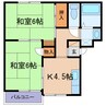トリヴァンベール鳥越 2Kの間取り