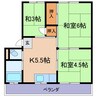 新倉敷マンションA 3Kの間取り