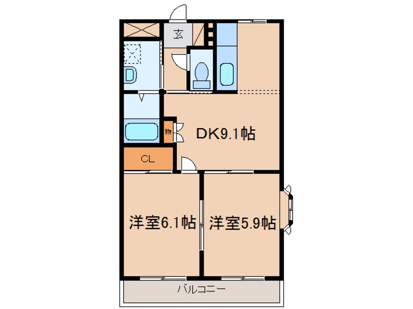 間取図 プロニティ　T＆S